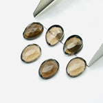 Load image into Gallery viewer, 2,3,4,5pcs A-one Quality smokey quartz freeform Rosecut, faceted rosecut, gemstone for jewelry, jewelry making rosecut 10X14 mm