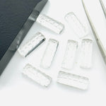Load image into Gallery viewer, 2,3,4,5 pcs set 100% Natural crystal quartz back side intersection carved buggets Shape Gemstone, Gemstone forJewlery,20X7 mm (Approx)