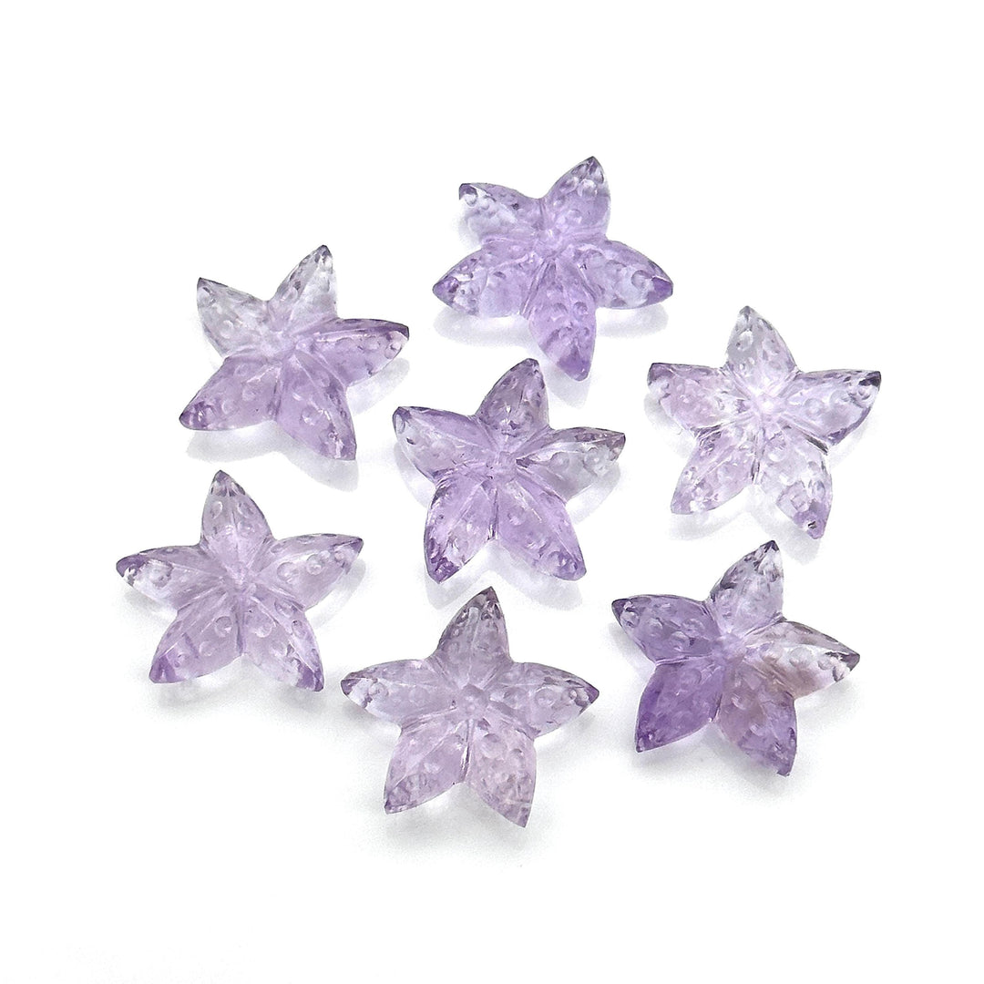 Natural Pink Amethyst Star Fish Shape Structure, AAA Amethyst Fish Shape Carved Gemstones, Star Fish Carvings, Rare Findings Beads, 20 MM