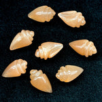 Load image into Gallery viewer, Natural Peach Moonstone Conch/Snail Shell Shape Carving, Moonstone Hand Carved Shell Shape Gemstone Beads, 18X10 MM Moonstone Loose Shell