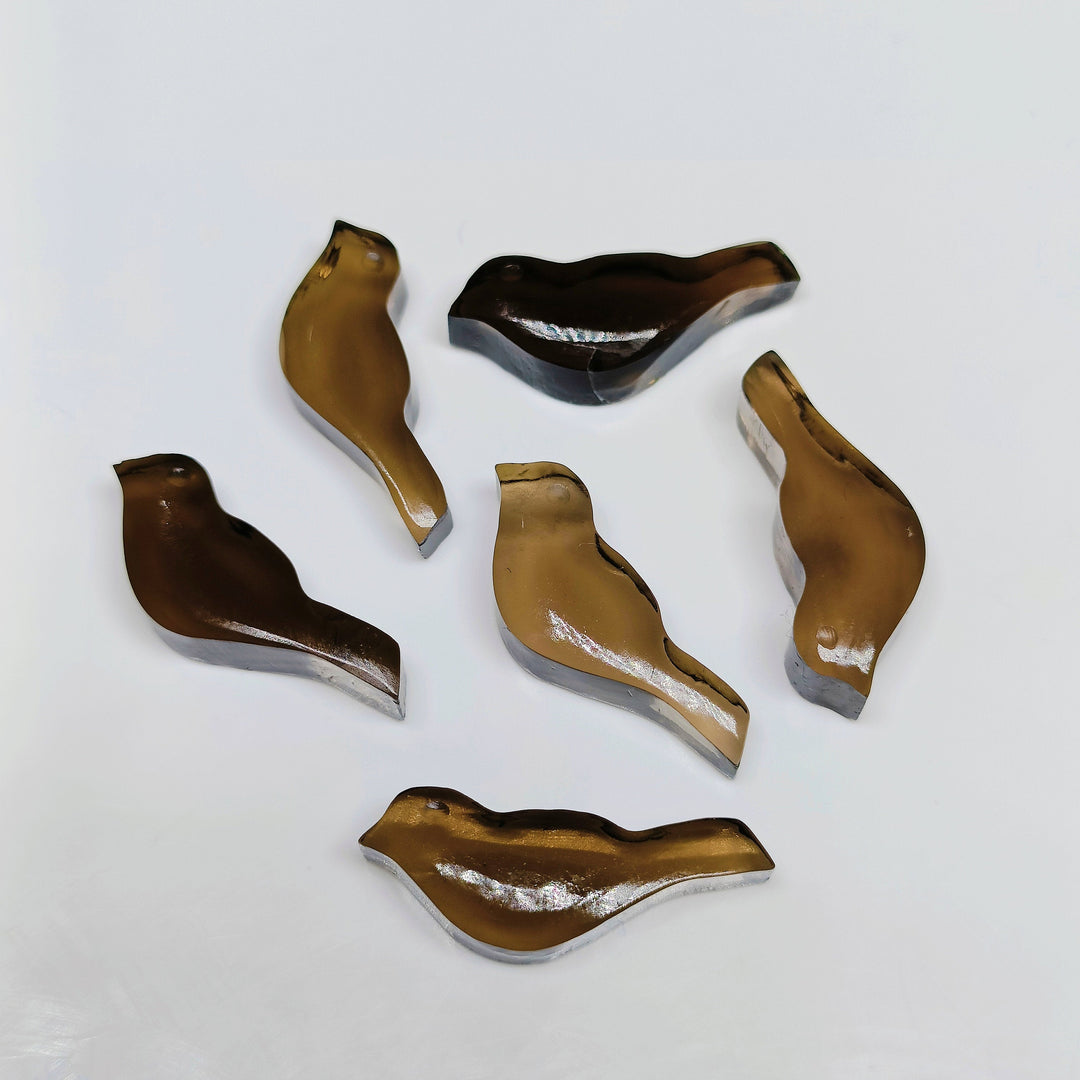 2,3,4,5 Pcs Natural Smokey Quartz Hand Carved Bird Shape, Carved Bird Shape Gemstone For Jewellery, Bird Shape Gemstone, 20X8 mm