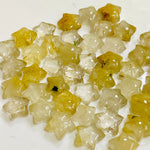 Load image into Gallery viewer, Amazing Natural Golden Rutile Star Shape Briolettes, AAA Golden Rutile Hand Carved Star Beads, Faceted Star Beads, 10 MM Star Charms