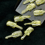 Load image into Gallery viewer, Natural Lemon Quartz Guitar Shape Beads, Tiny Lemon Guitar Shape Hand Carved Gemstone, 26 MM, Miniature Guitar Gemstone, Tiny Charms