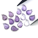 Load image into Gallery viewer, Natural Amethyst Leaf Shape Beads, Amethyst Leaf Shape Briolette's, Faceted Fancy Carvings for Jewelry, 11X15 MM, Wholesale Gemstone Beads