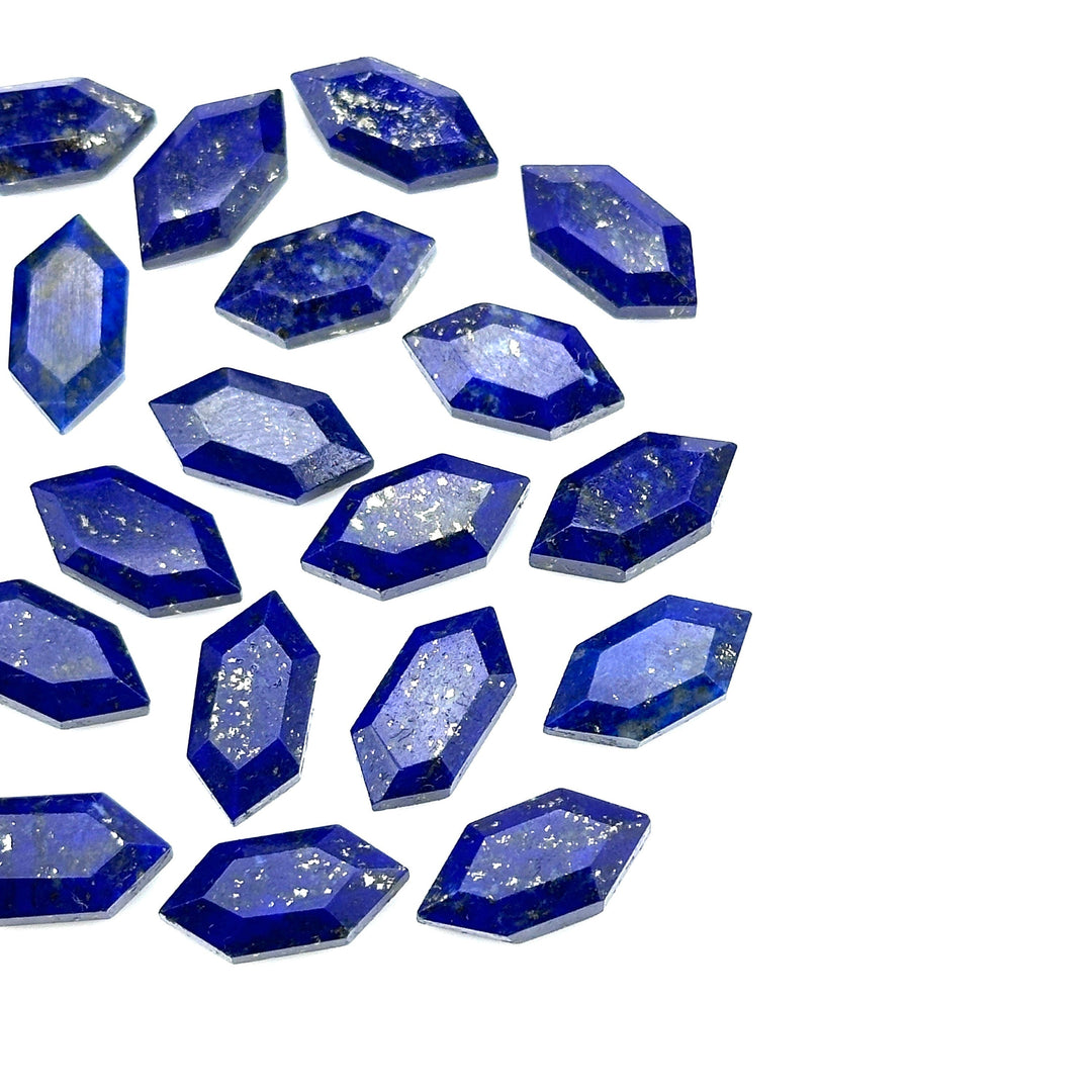 Lapis Lazuli Hexagon Shape Gemstone Beads, New Fancy Shape Charms For Jewelry, 7X14 Geometrical Gemstone Beads, Wholesale Carving Beads