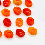 Load image into Gallery viewer, Natural Carnelian Carved Evil Eye Gemstone, Healing Carnelian Gemstone Beads, Evil Eye Charm Beads For Jewelry Making, Carving Beads 10X12MM