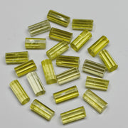 2,3,4,5 pcs AAA Quality 100% Natural Lemon Quartz Faceted Pipe Shape Loose Gemstone, Loose Gemstone, Gemstone For Jewlery 10X6 mm
