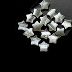 Load image into Gallery viewer, White Lace Agate Faceted Star Shape Beads, Natural White Lace Agate Star Shape Briolettes, Loose Star Gemstone Charms for Jewelry, 10 MM