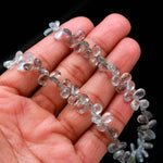 Load image into Gallery viewer, Faceted Moss Aquamarine Pear Beads, 7-8mm Briolettes