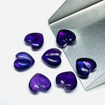 Load image into Gallery viewer, 2,3,4,5,6 pcs 100% Natural Purple Amethyst Heart Shape Gemstone, Natural Heart Shape Gemstone, Gemstone For Jewlery, 11 mm (Approx)