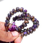 Load image into Gallery viewer, AAA Copper Amethyst Smooth Beads, Copper Amethyst Smooth Rondelle Beads, 9-10 MM Healing Gemstone Beads for Jewelry, Amethyst Loose Beads