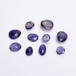Load image into Gallery viewer, 2 pcs A-one Quality Iolite freeform Rosecut, faceted rosecut, gemstone for jewelry, jewelry making rosecut 5X6 7X10  mm