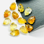 Load image into Gallery viewer, Natural Citrine Leaves Shape Carving Gemstone Beads, 9X13 MM Leaves Shape Loose Briolette's, Summer Leafs Beads, Wholesale Carving Beads