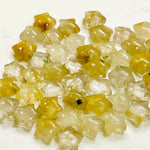 Load image into Gallery viewer, Amazing Natural Golden Rutile Star Shape Briolettes, AAA Golden Rutile Hand Carved Star Beads, Faceted Star Beads, 10 MM Star Charms