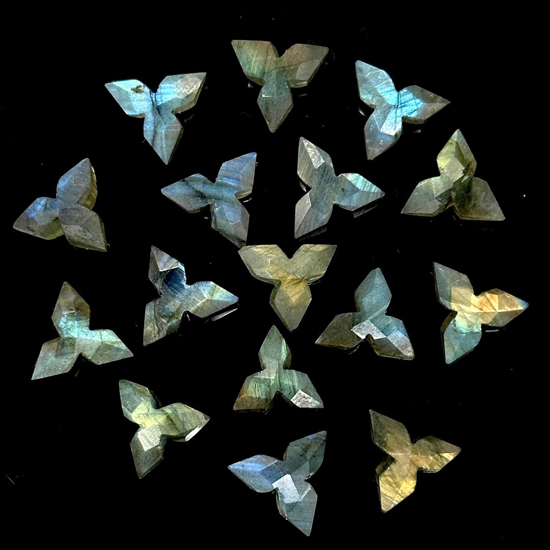 Flashy Labradorite Ninja Star Carving Beads, Labradorite Ninja Star Shape Gemstone Beads, 12 MM Jewelry Making Star Shape Briolette Beads