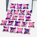 Load image into Gallery viewer, Unique Purple &amp; Pink Turquoise Ninja Star Shape Beads, Carving Beads, Mohave Turquoise Gemstone Beads, 11X15 MM Jewelry Making Charms Beads