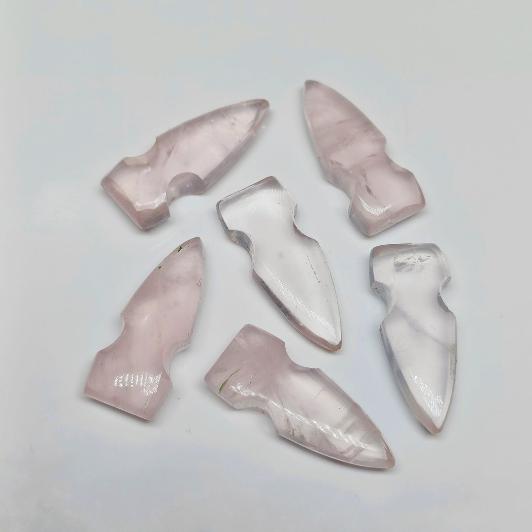 Natural Rose Quartz Bullet Shape Carving Beads, 20X10 MM Hand Carved Bullet Shape Loose Gemstone Beads, Quartz Crystal Gemstones for Jewelry