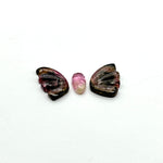 Load image into Gallery viewer, natural tourmaline Butterfly Shape Carving, Hand carved tourmaline Butterfly loose carving, carved butterfly  jewelry Making 23x11mm.
