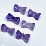 Load image into Gallery viewer, 2,3,4,5 Pcs Natural Pink Amethyst Hand Carved Bow Shape, Bow Shape Gemstone For Jewellery, Bow Shape Gemstone, 12X6 mm