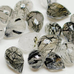 Load image into Gallery viewer, Natural Black Rutile Gemstone Drops: AAA Quality Jewelry Making (3X5-7X4.5mm)