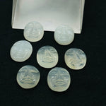 Load image into Gallery viewer, 1,2,3,4,5 Pcs Natural white moonstone oval face Shape Carving, Hand carved fancy shape Gemstone, carved Gemstone jewelry Making,18X14 mm