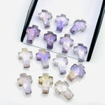 Load image into Gallery viewer, Natural Ametrine Cross Shape Beads ~ Ametrine Carvig Gemstone Beads ~ Faceted Ametrine Beads ~ 15 MM Cross Charm Beads ~ Holy Cross Beads