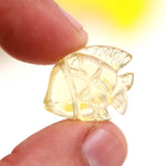 Load image into Gallery viewer, Natural Lemon Quartz Fish Shape Stone, AAA Hand Carved Lemon Quartz Fish Charms for Jewelry Making, 16 MM