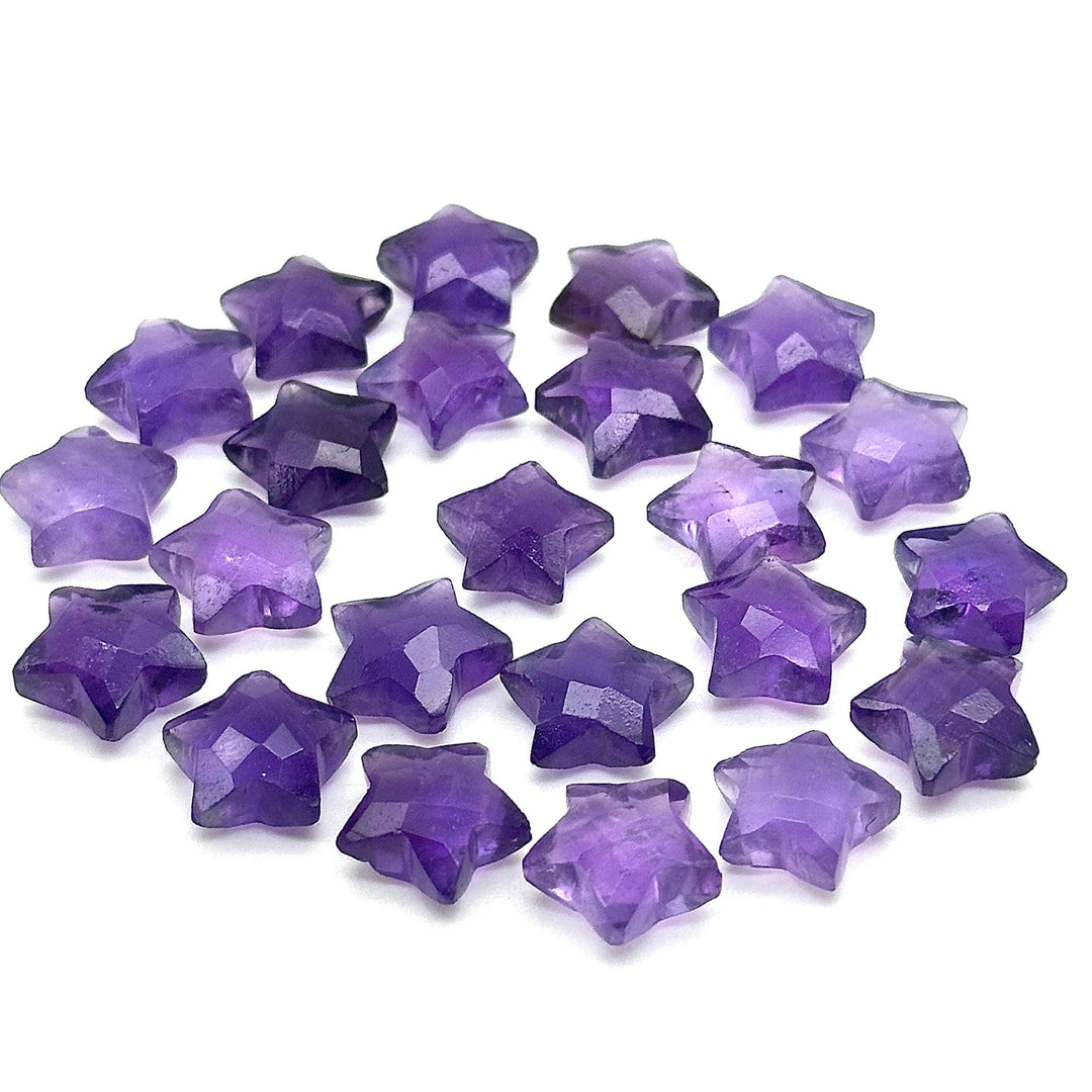 Purple Amethyst Carved Star Shape Briolettes, Natural Amethyst Faceted Star Shape Beads, Wholesale Beads for Jewelry, 12 MM, AAA Amethyst
