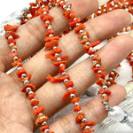 Load image into Gallery viewer, Unique Shape Natural Red Coral Beads, Genuine Coral Raw Beads, 4 Inch Tree Branches Shape Coral Beads, 4-8 MM Wholesale Beads