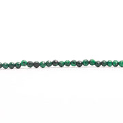 Natural Malachite Faceted Round Beads, AAA Green Malachite Micro Faceted Beads for Jewelry Making, Loose Wholesale Beads, 3 MM 12.5 Inches