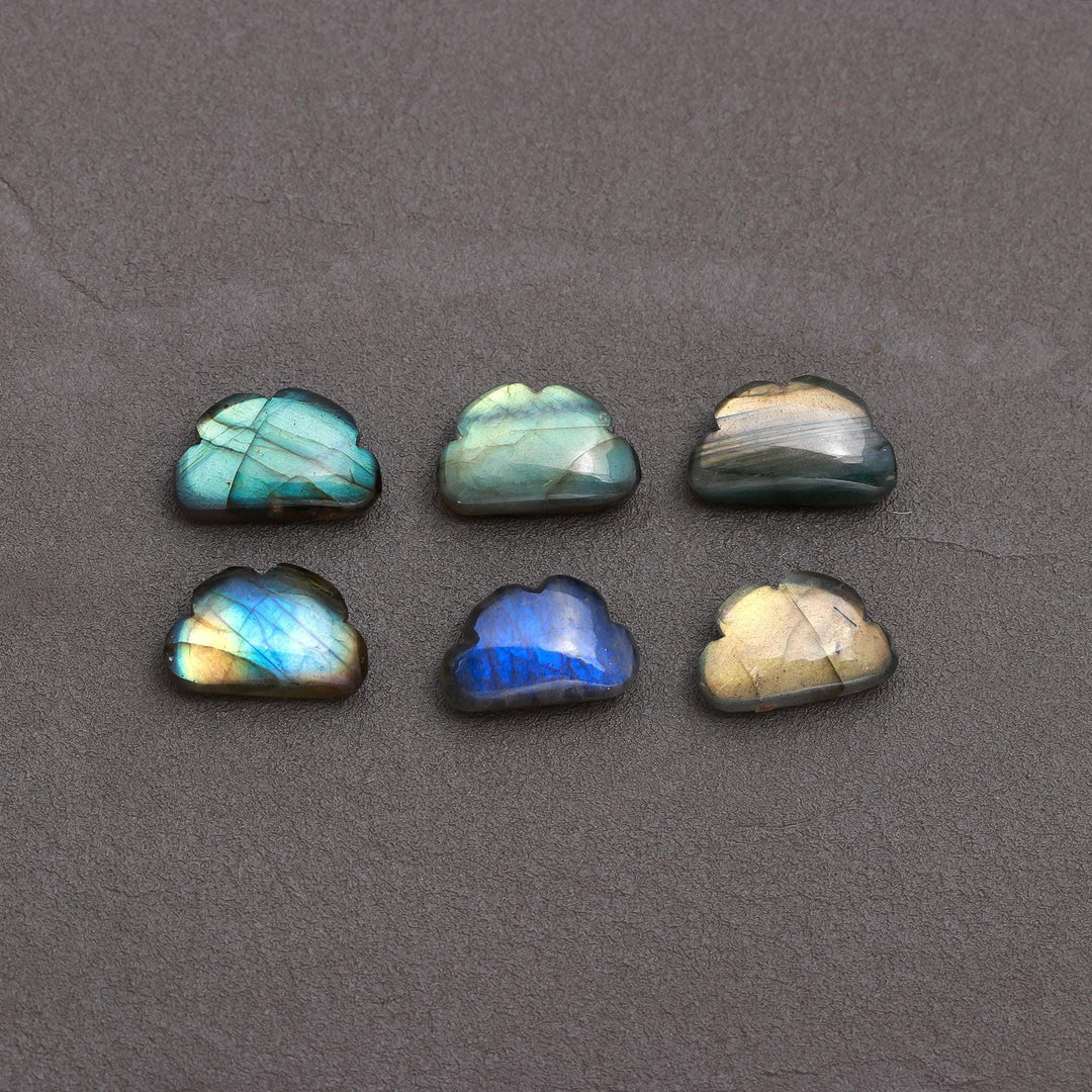 Natural Labradorite Smooth Cloud Briolette's, Flashy Labradorite Cloud Shape Beads, Hand Carved Cloud Charms, Craft Making Beads, 16X10 MM