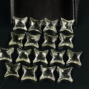 Natural Green Amethyst Ninja Star Shape Beads, Fancy Star Shape Gemstone Carved Beads, 11X15 MM Jewelry Making Star Shape Briolettes Beads