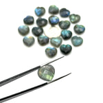 Load image into Gallery viewer, Labradorite Heart Briolette: Faceted Gemstone Charm, 12mm