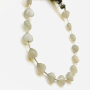 5,6,7,8,9,10 Pcs 100% Natural Grey Moonstone Heart Shape Faceted Briolettes, hand carved Faceted Gemstone, loose Gemstone For Jewellery 8 mm