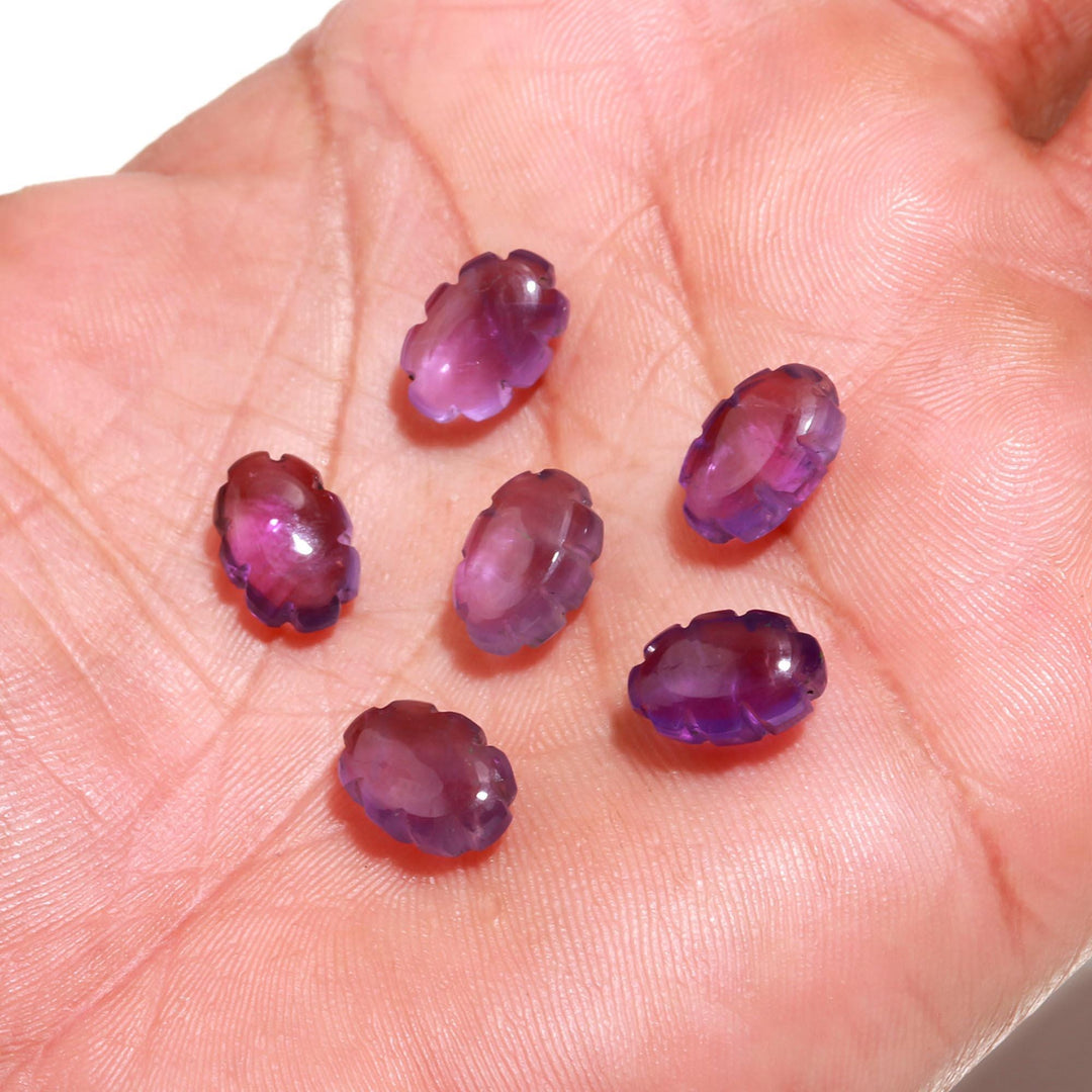 AAA Purple Amethyst Clouds Shape Beads, Natural Amethyst Smooth Cloud Shape Stones, Carved Amethyst Cloud Charms, 12 MM, Loose Briolettes