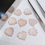 2,5,6,7,8,9,10 pcs Natural Rose Quartz Hand Carved Heart Shape, Carved Heart Shape Gemstone For Jewellery, Heart Shape Carving 10 mm