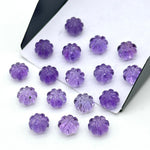 Load image into Gallery viewer, Superb Quality Purple Amethyst Melon Shape Beads, Hand Carved Pumpkin Shape Gemstone Beads, 6X8 MM Natual Amethyst Beads For Jewelry &amp; Craft
