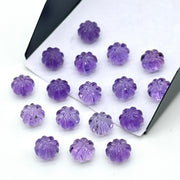 Superb Quality Purple Amethyst Melon Shape Beads, Hand Carved Pumpkin Shape Gemstone Beads, 6X8 MM Natual Amethyst Beads For Jewelry & Craft