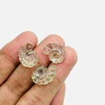 Load image into Gallery viewer, AAA+ Green Amethyst Carved Shell Beads, Hand Carved Snail Shell Shape Gemstone, Seashell Charm, 16 MM Beach Shell Beads For Jewelry