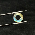 Load image into Gallery viewer, Labradorite Donut Gemstone Beads: 12mm Blue Fire Carved Jewelry