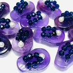 Load image into Gallery viewer, 1 Pair, 100% Natural Amethyst Slipper Shape Gemstone, Carved Gemstone, Loose Gemstone, Slipper Shape Gemstone, Carved Slippers, 18X11 mm
