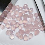 Load image into Gallery viewer, Superb Rose Quartz Drop Shape Briolette's Beads, Natural Rose Quartz Faceted Teardrop Beads, Jewelry Making Beads, 6X8 - 7X9 MM