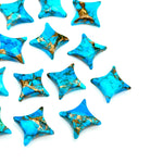 Load image into Gallery viewer, Natural Copper Turquoise Ninja Star Shape Carving Beads, Fancy Star Shape Gemstone Beads, 11X15 MM Jewelry Making Star Shape Briolette Beads