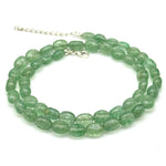 Load image into Gallery viewer, Natural Green Strawberry Necklace, Strawberry Gemstone Beaded Necklace, 925 Sterling Silver Handmade Jewelry, Healing Necklace, Gift for her