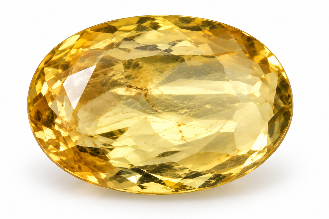 Natural Yellow Sapphire 3.92 Ct Oval Mixed Cut | Certified Unheated Yellow Sapphire | 11.41 × 7.88 × 3.95 mm | Natural Corundum Gemstone