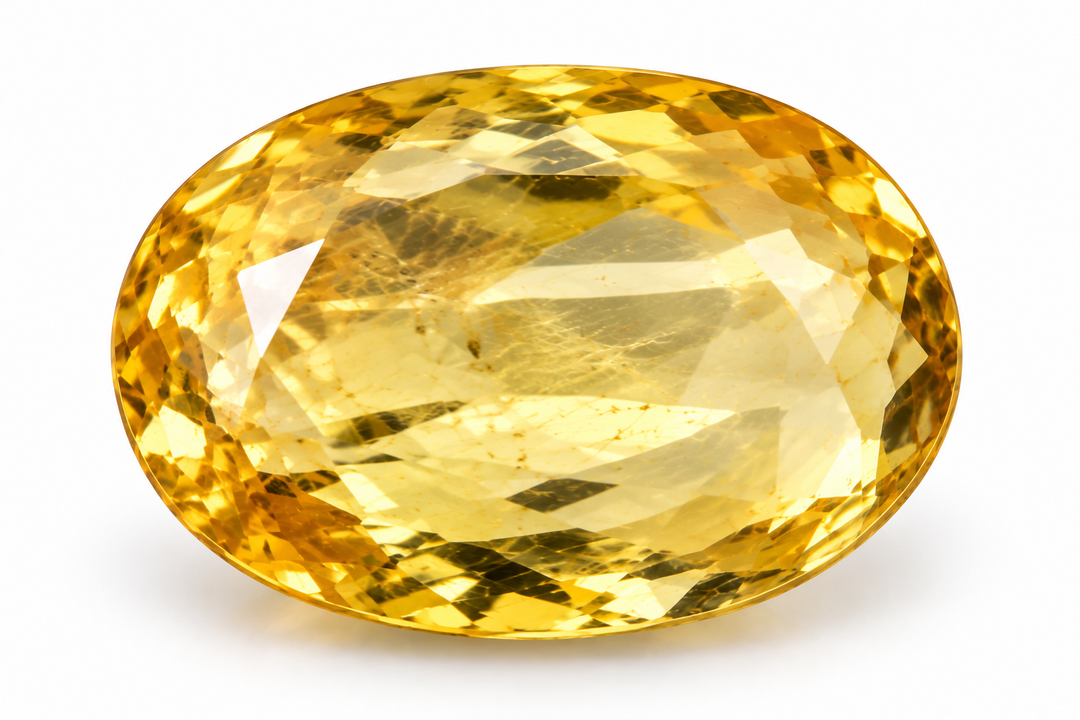 Natural Yellow Sapphire 3.92 Ct Oval Mixed Cut | Certified Unheated Yellow Sapphire | 11.41 × 7.88 × 3.95 mm | Natural Corundum Gemstone